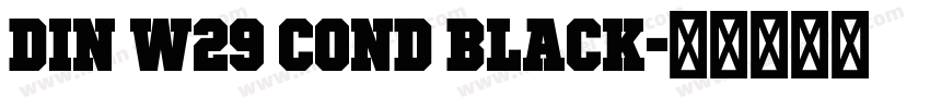 DIN W29 Cond Black字体转换